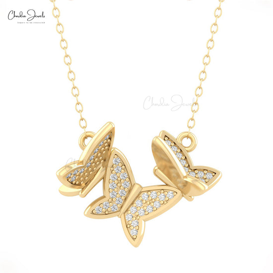 Beauteous Butterfly Diamond Pendant