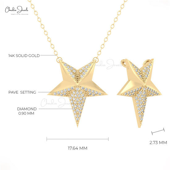 18k White Gold Diamond Minimalist Star Necklace | White gold necklace  diamond, 18k white gold, White gold diamonds