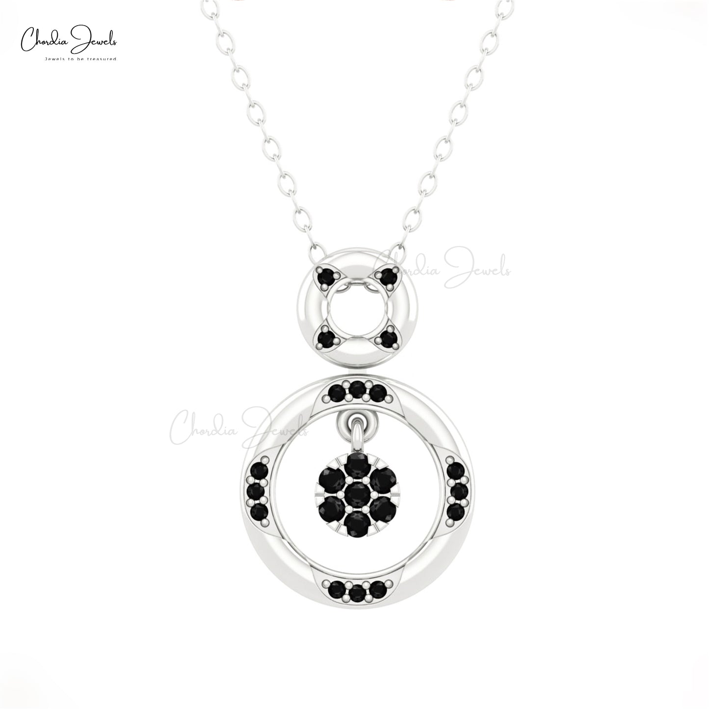 Natural Black Diamond Pendant