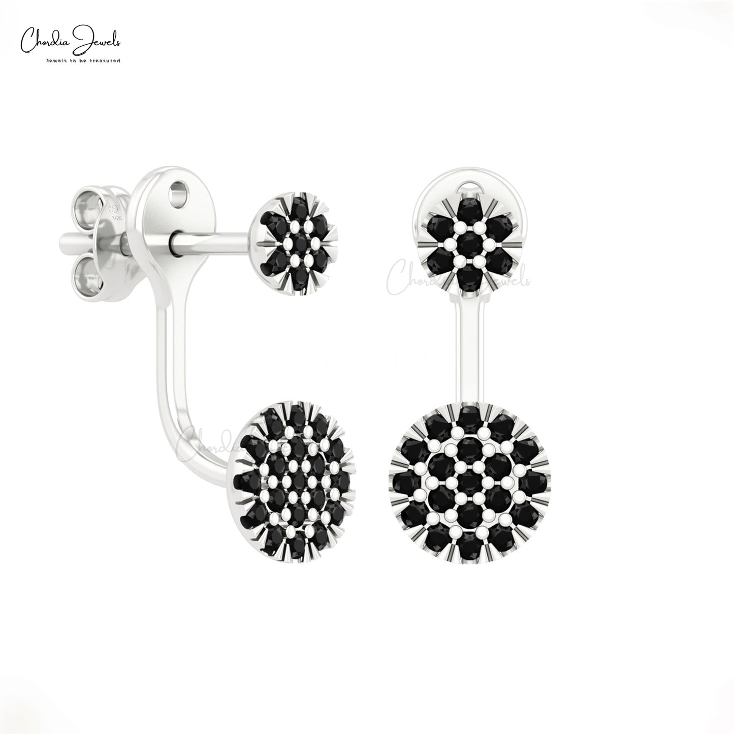 Genuine Black Diamond Earrings