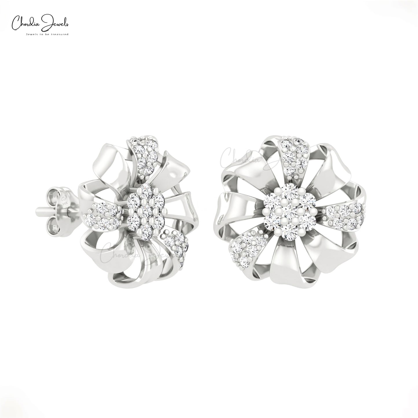 White Diamond Earrings