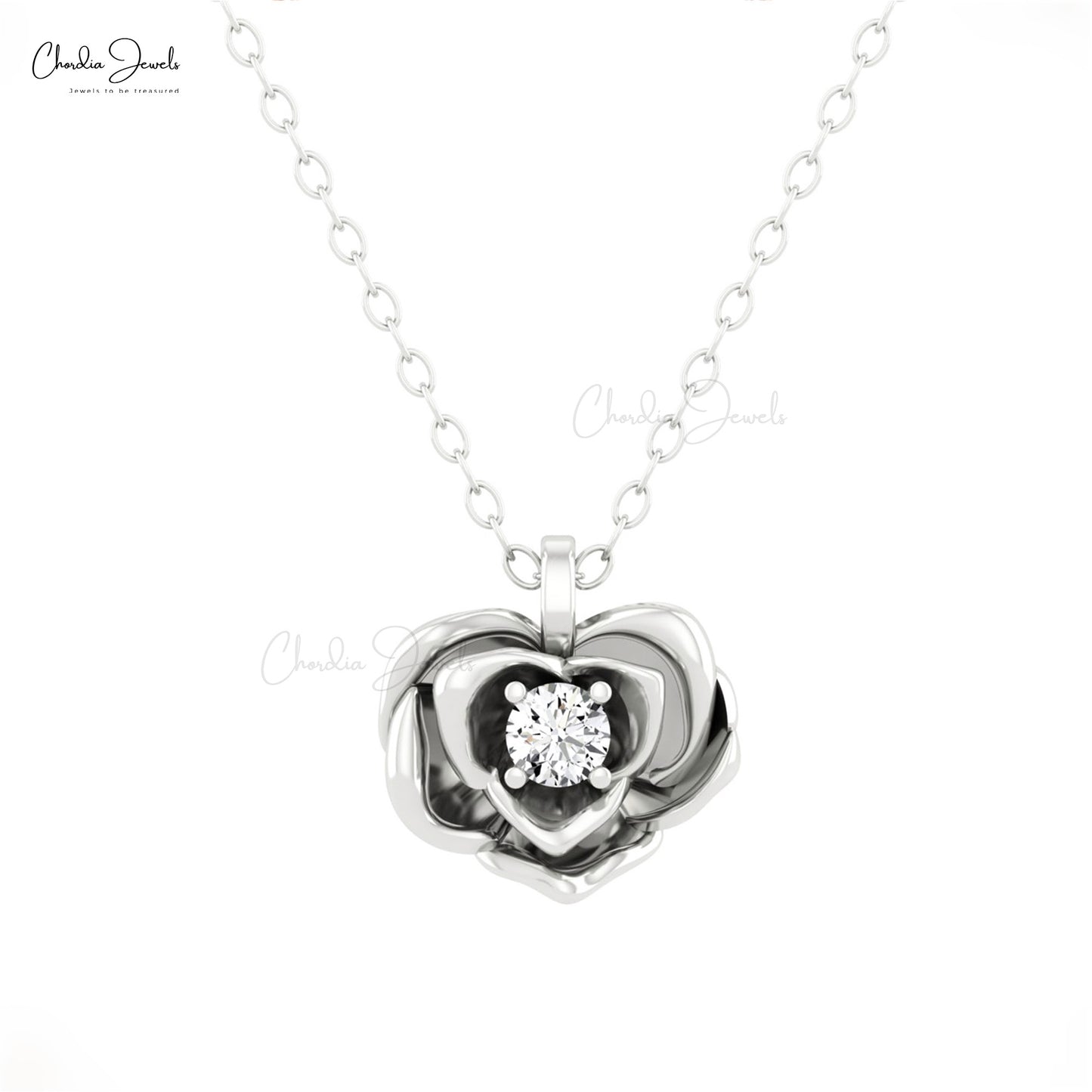 Rose Curved Pendant