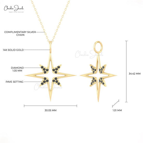 Black Diamond Star Pendant