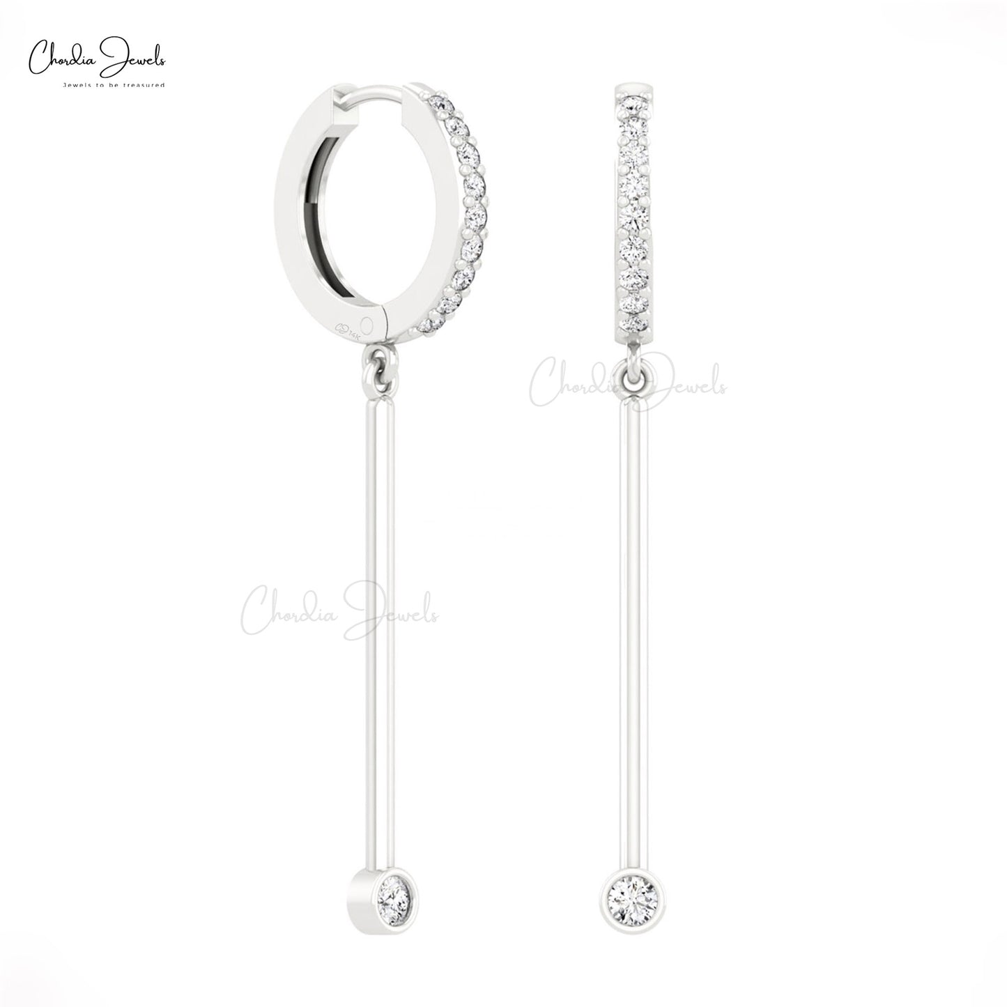 bezel set earrings