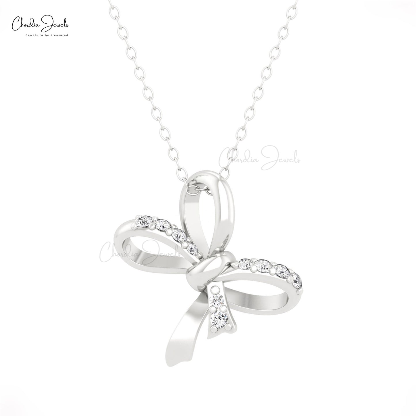 Diamond Tie Shape Pendant