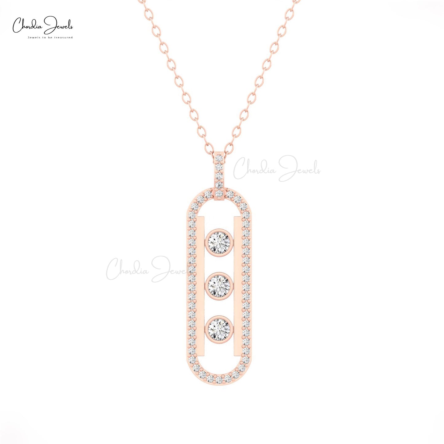 Natural White Diamond Pendant