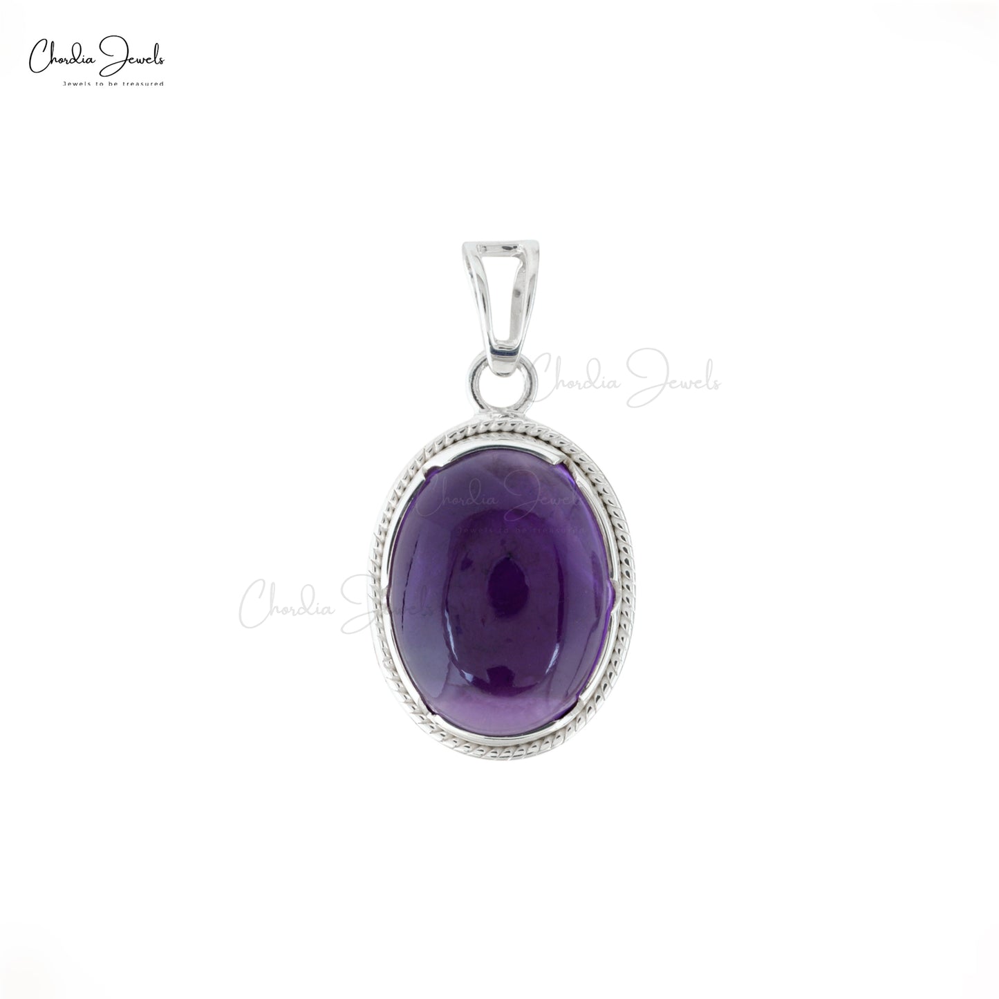 Solitaire Amethyst Pendant With 12.5 Ct Gemstone Bezel Set In 925 Sterling Silver Necklace