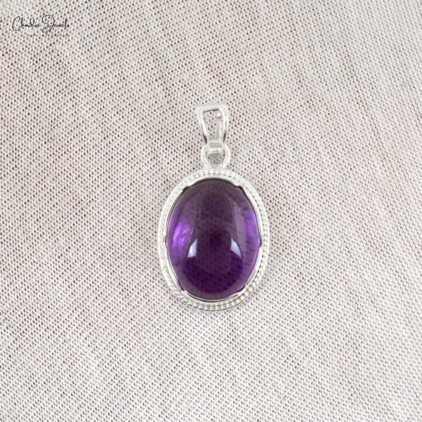 Solitaire Amethyst Pendant With 12.5 Ct Gemstone Bezel Set In 925 Sterling Silver Necklace