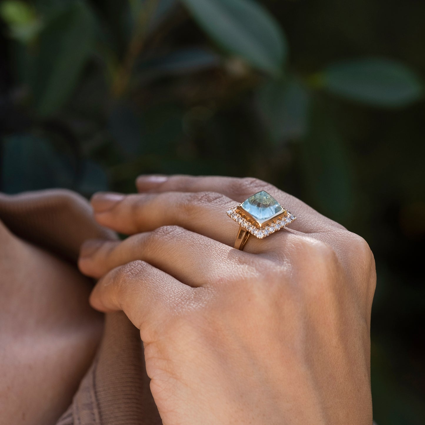 Cherry branch ring, raw stone ring, stacking ring,Raw Diamond ring,Elvish  Engagement Ring, stack ring, rose gold ring, leaf ring, flower