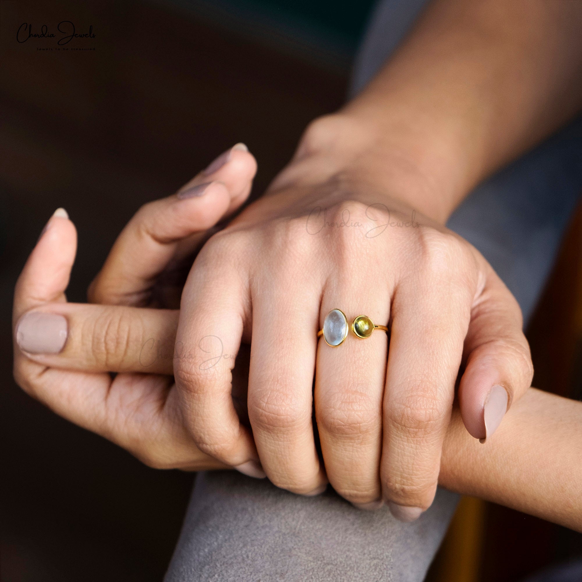 Size 7 Simple Natural Peridot Ring/925 sterling silver/Peridot Crystal Ring  - August Birthstone Jewelry - gallery63