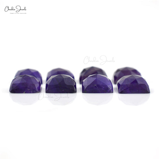 Natural Amethyst Square Cut 18.56Ct Loose Semi Gemstone Wholesale Lot For Sale, 8 Piece