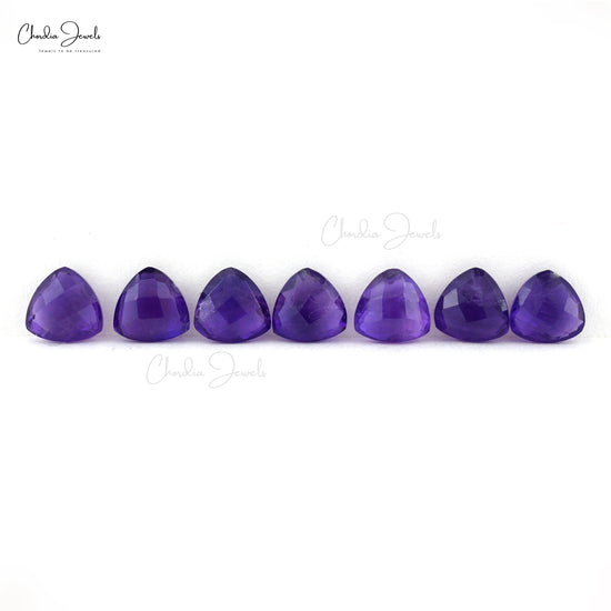 Semi Precious Stones Amethyst 8mm Trillion Briolette Gemstone for Gold Silver Jewelry