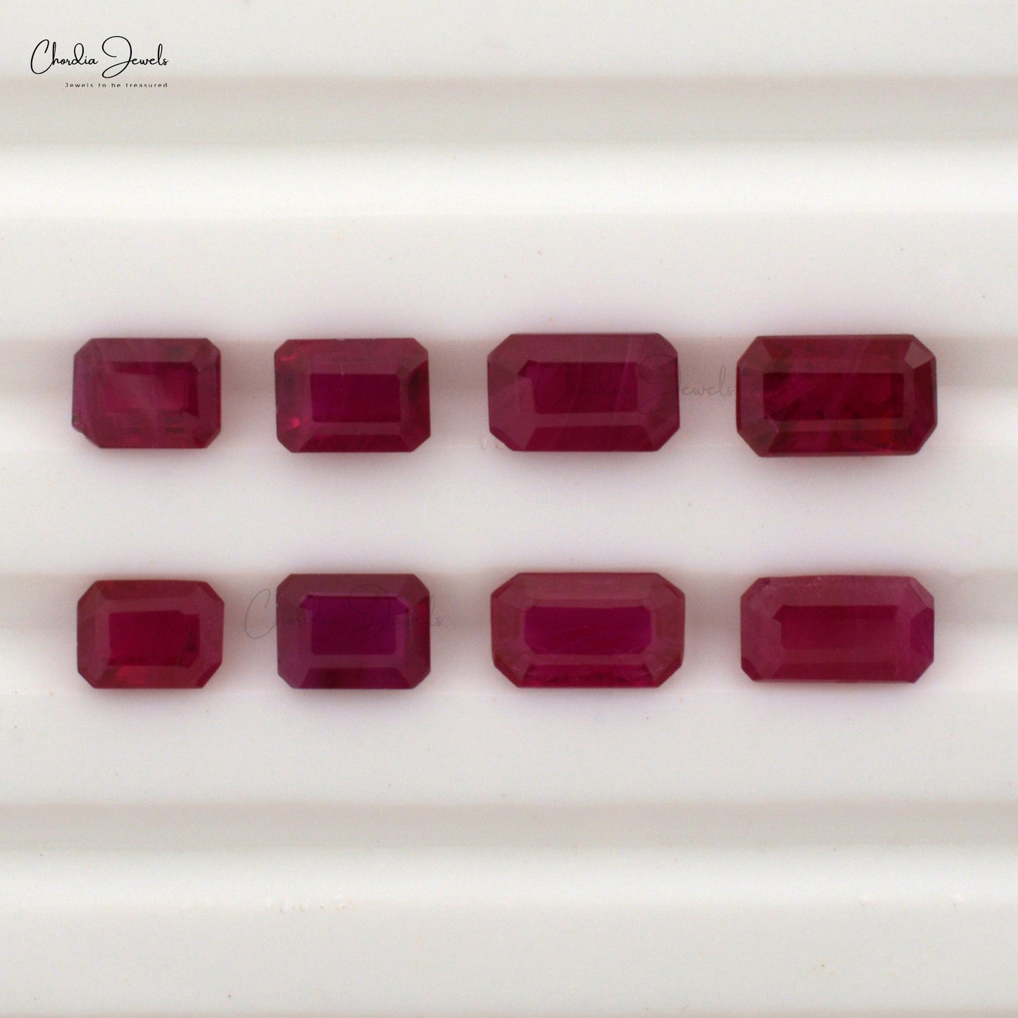 Wholesale Lot Natural Octagon Cut Ruby 4x3mm - 7x5mm Gemstone For Jewelry Making, 1 Piece