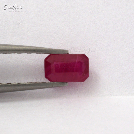 Wholesale Lot Natural Octagon Cut Ruby 4x3mm - 7x5mm Gemstone For Jewelry Making, 1 Piece