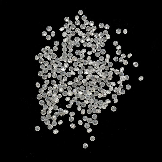 White Diamond I1-I2 / G-H Faceted Round Cut 1.2MM Natural Gemstone, 1 Piece