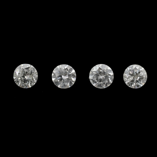 Melee White Diamond I1-I2 / G-H Round Excellent Cut 2.3MM Loose Gemstone, 1 Piece