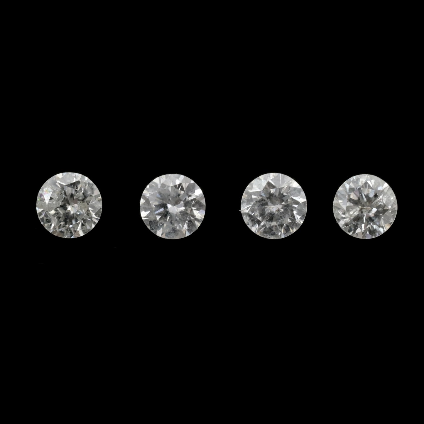 Round Cut I1-I2/ G-H Melee White Diamond 2.10mm Loose Stone For Sale, 1 Piece