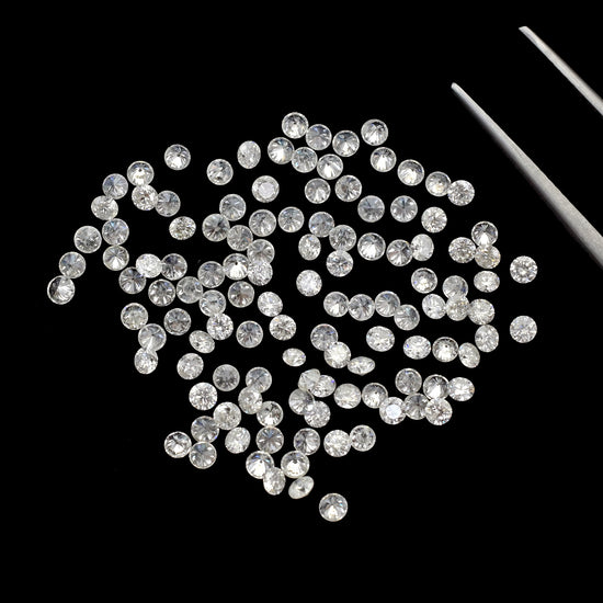 Round Brilliant Cut Melee White Diamond 2.20 MM I1-I2 / G-H Precious Gemstone, 1 Piece