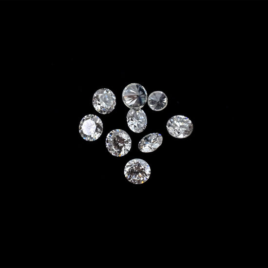 Precious S1 Clarity Melee Diamond 2.30-2.60mm Round Loose Stone for Jewelry, 1 Piece