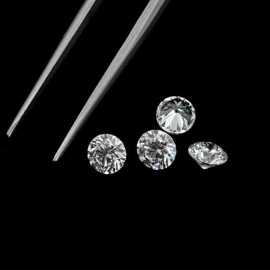 Loose 25 Pointers White Diamond Round Cut 4mm VS1 Stones For Sale, 1 Piece