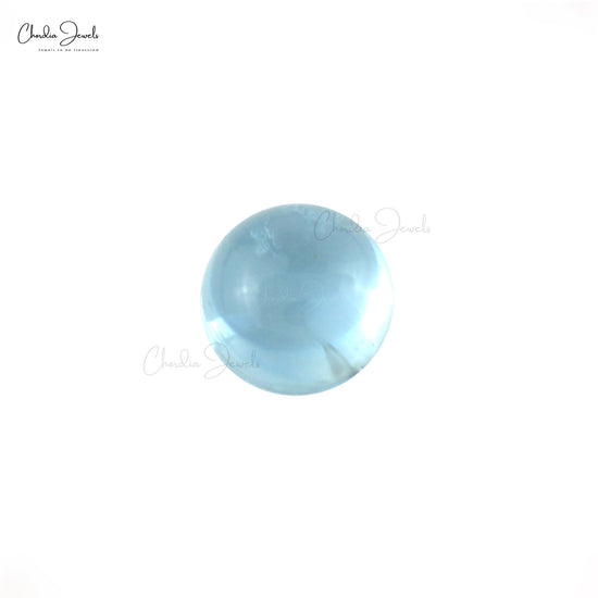 4X4MM Aquamarine Round Cabochon Loose Gemstone for Earrings, 54 Piece Lot