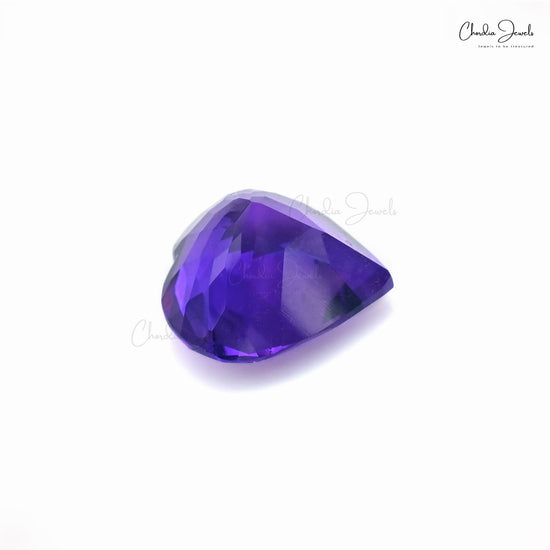 Heart Cut 4.62 Carat Semi Precious Amethyst Loose Stone For Sale, 1 Piece