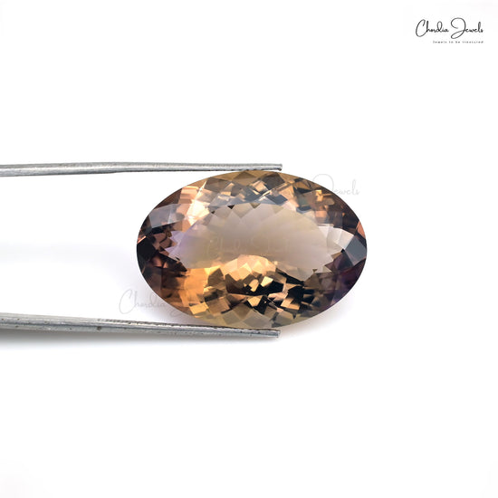 Natural Ametrine 28 Ct Oval Cut Lose Wholesale Stone At Offer Price, 1 Piece