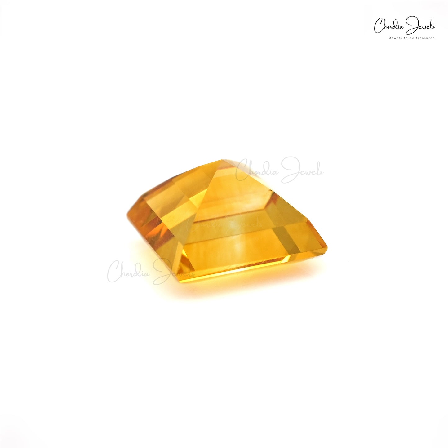 Natural Gemstone 7mm Citrine Square Cut Loose Stone for Handmade Jewelry