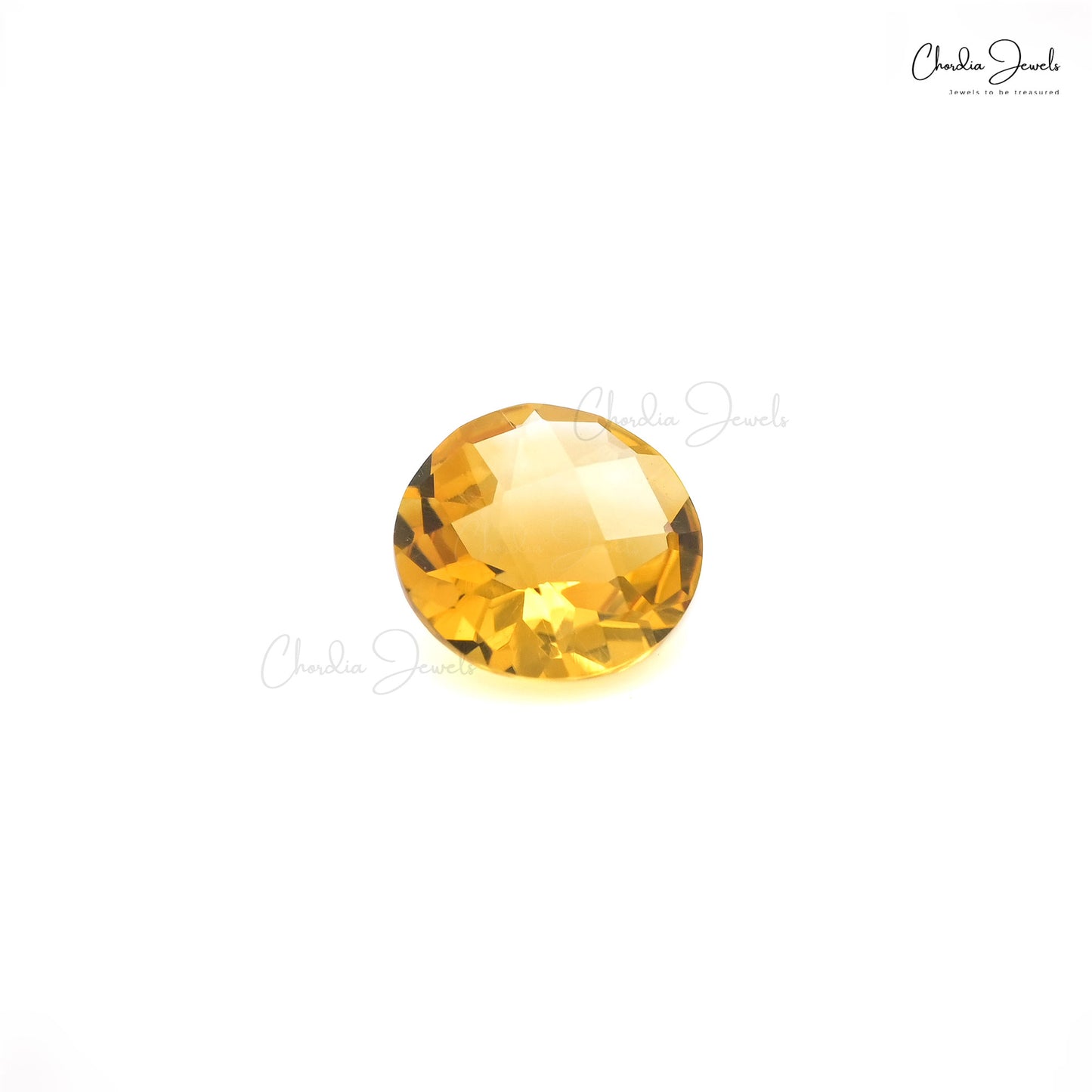 Semi Precious Citrine Brillant Round Cut 7mm Loose Stone For Ring, 1 Piece