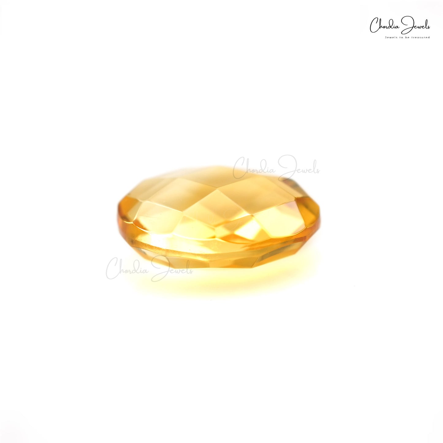 Genuine Citrine 8x6mm Oval Both Side Faceted Loose Stone for Pendant, 1 Piece