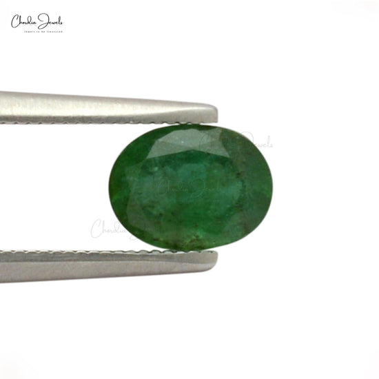 Natural Zambian Emerald 8X6MM Oval Cut Loose Gemstone for Sale, 1 Piece