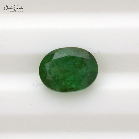 Natural Zambian Emerald 8X6MM Oval Cut Loose Gemstone for Sale, 1 Piece