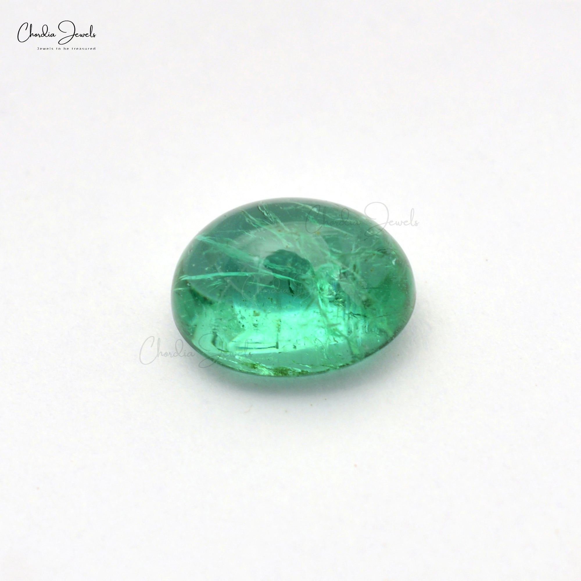 13.80 Carat Natural Green Emerald Cabochon 12.7X17.3X7.8 MM Oval Shape Emerald Cabochon Zambian Untreated Emerald fashion Cabochon Loose Gemstone