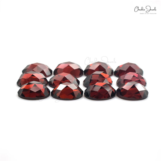 Oval Cut 9x7mm Garnet Semi Precious Loose Wholesale Gemstone Lot, 12 Piece