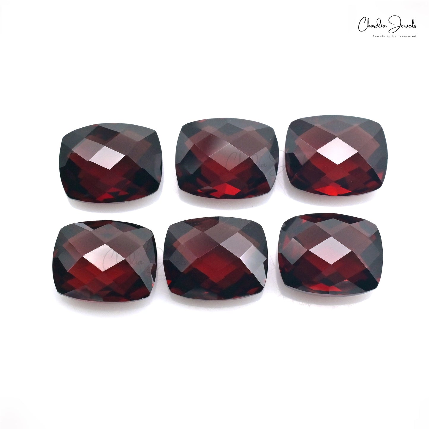 Natural Octagon Briolette 10x8mm Semi Precious Garnet Loose Stone For Sale, 6 Piece