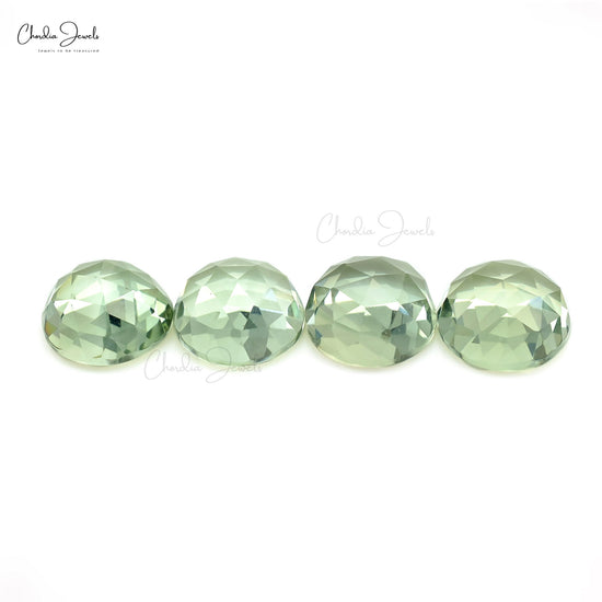 Natural Loose Gemstone Green Amethyst 10mm Round Faceted Stone for Jewelry