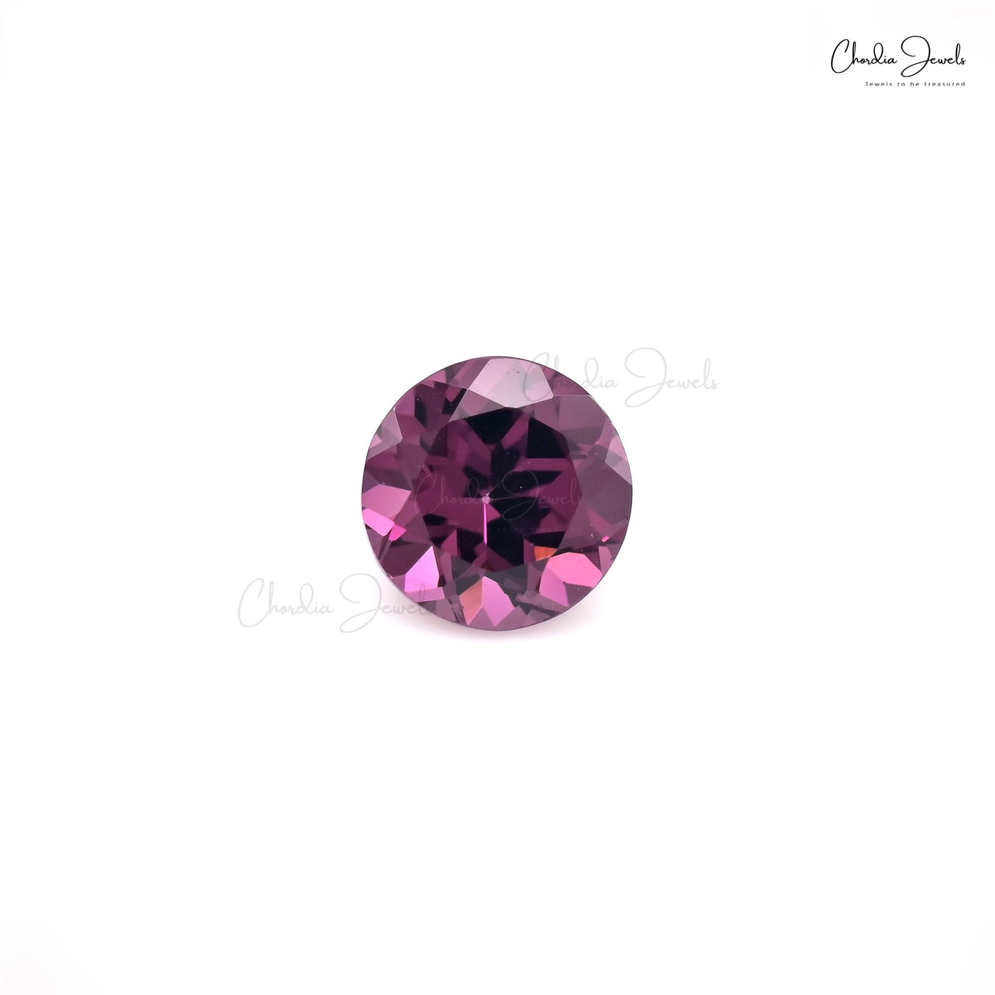 Brilliant Cut 6mm Semi Precious Rhodolite Garnet Loose Stone For Sale, 1 Piece