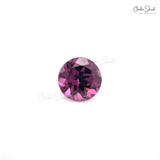 Brilliant Cut 6mm Semi Precious Rhodolite Garnet Loose Stone For Sale, 1 Piece