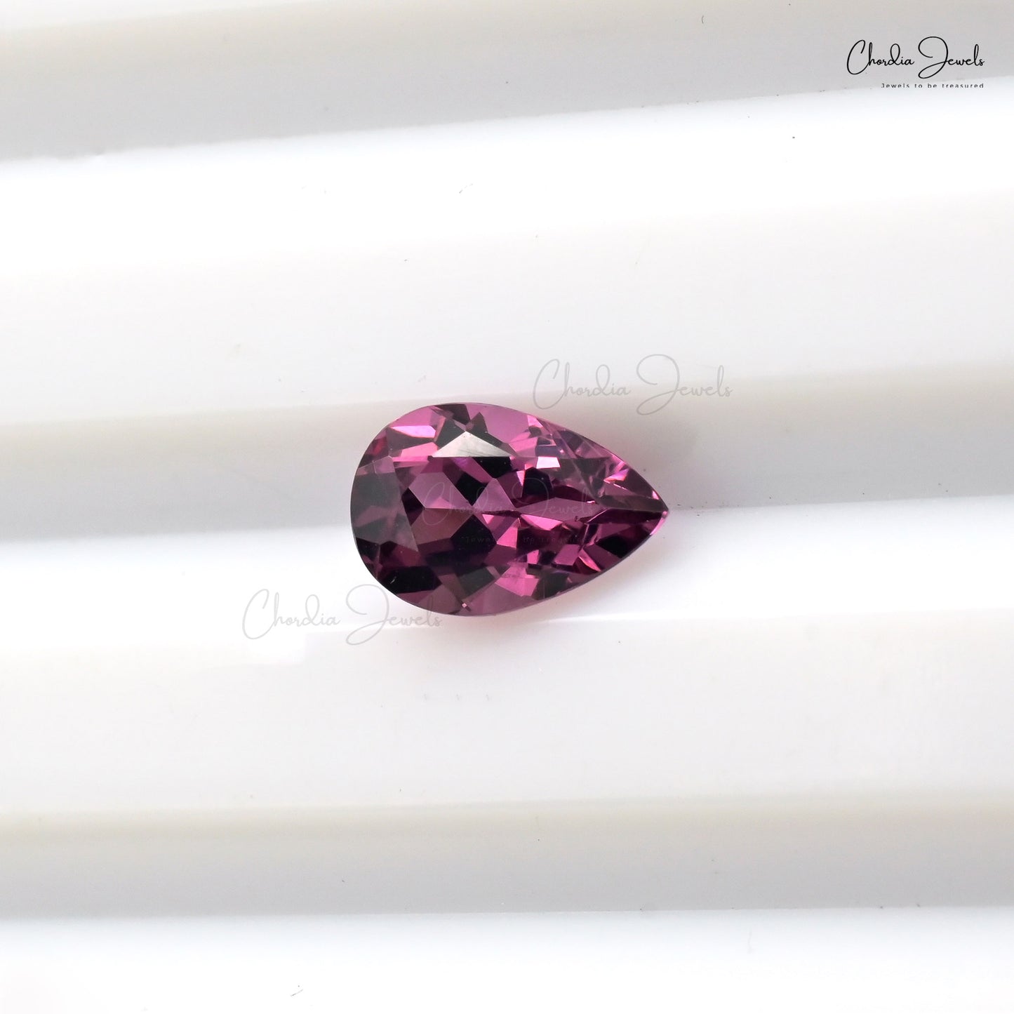 Natural Rhodolite Garnet Pear Cut 6x4mm Loose Stone For Fine Jewelry, 1 Piece