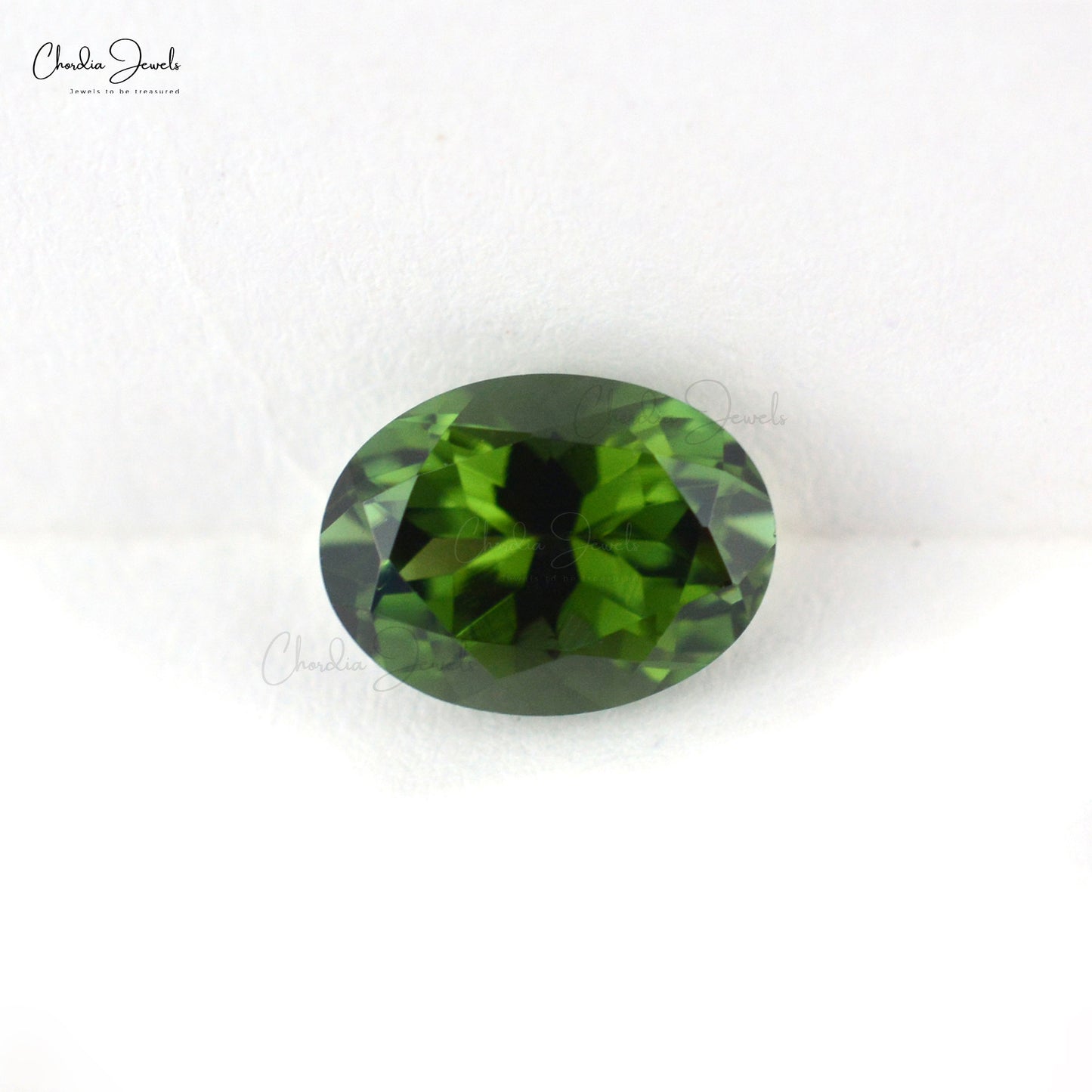 Green Tourmaline Oval Cut Faceted 1.40 Carat Semi Precious Gemstone for Jewelry, 1 Piece