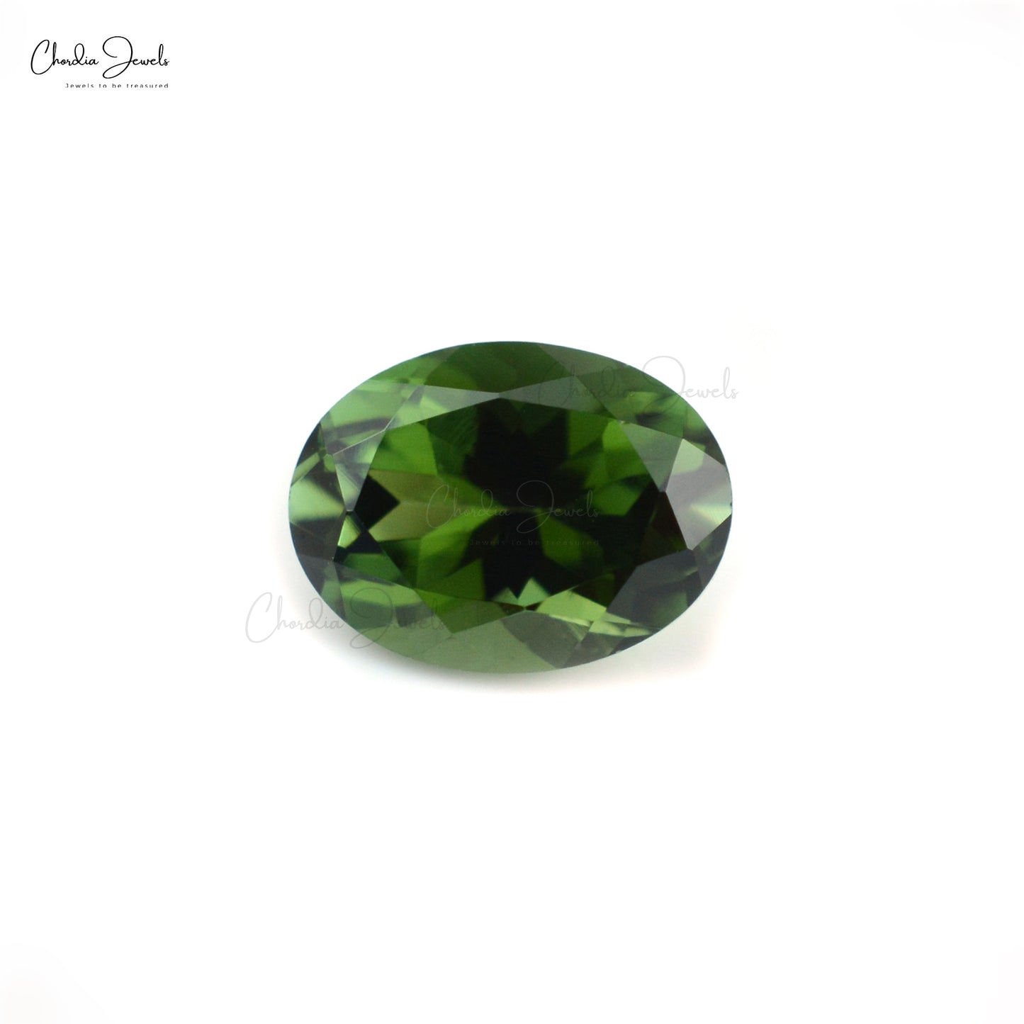 Green Tourmaline Oval Cut Faceted 1.40 Carat Semi Precious Gemstone for Jewelry, 1 Piece