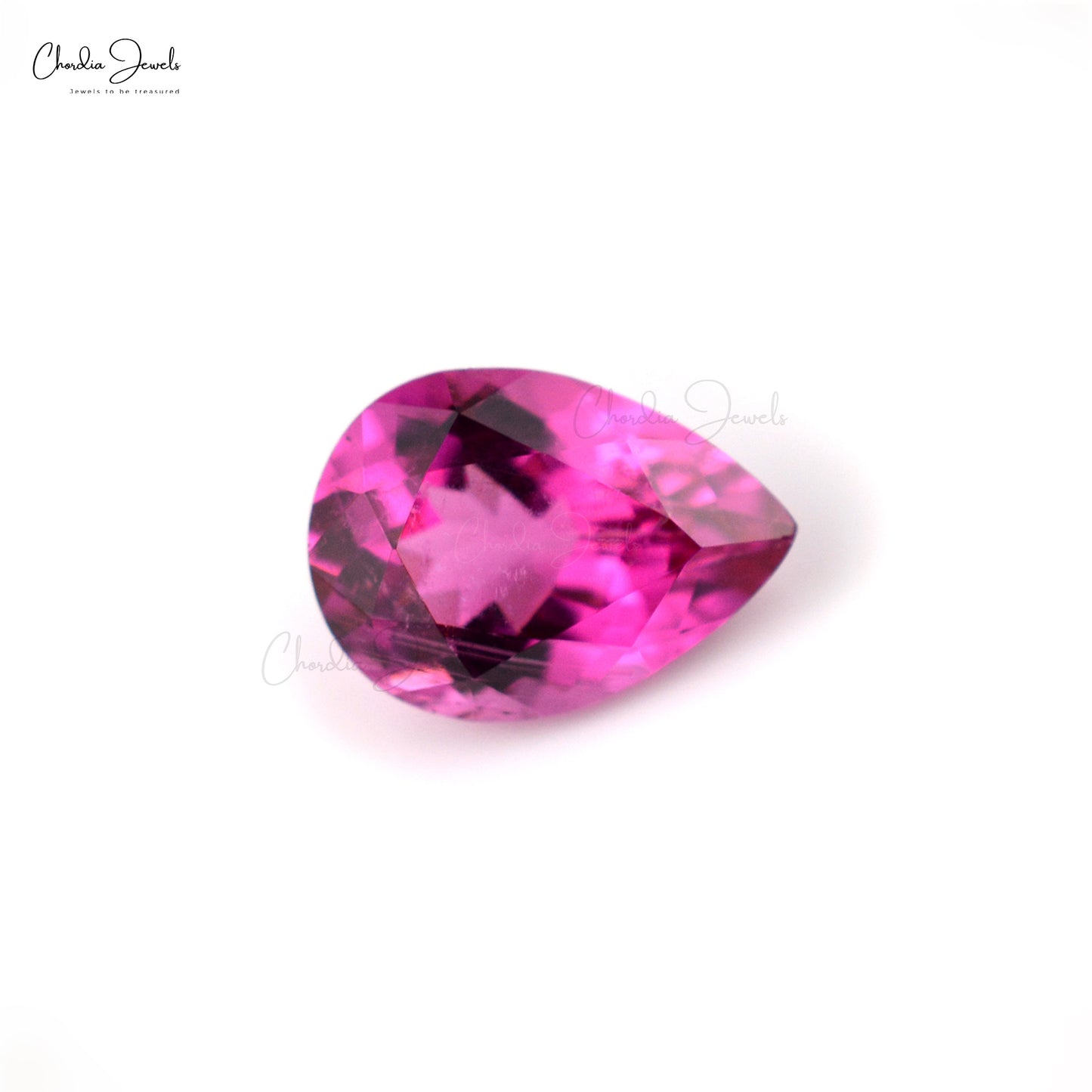 AAA Grade 8X6MM Pear Cut Pink Tourmaline Loose Gemstone for Sale, 1 Piece