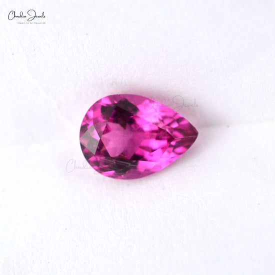 AAA Grade 8X6MM Pear Cut Pink Tourmaline Loose Gemstone for Sale, 1 Piece