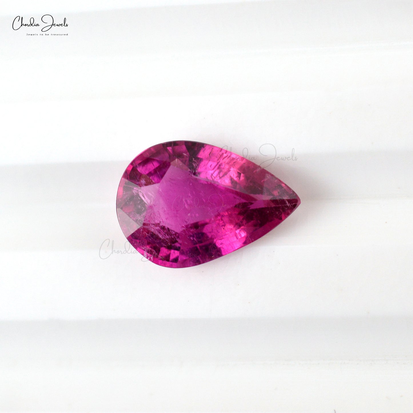 1.45 carat Super Fine Quality Rubellite Tourmaline Pear Cut Gemstone for Making Necklaces, 1 Piece