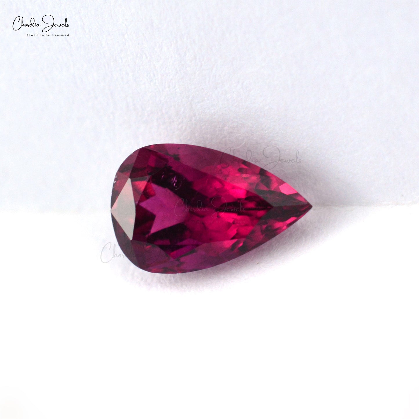 High Quality 1.85 Carat Pear Cut Rubellite Tourmaline Semi Precious Gemstone, 1 Piece