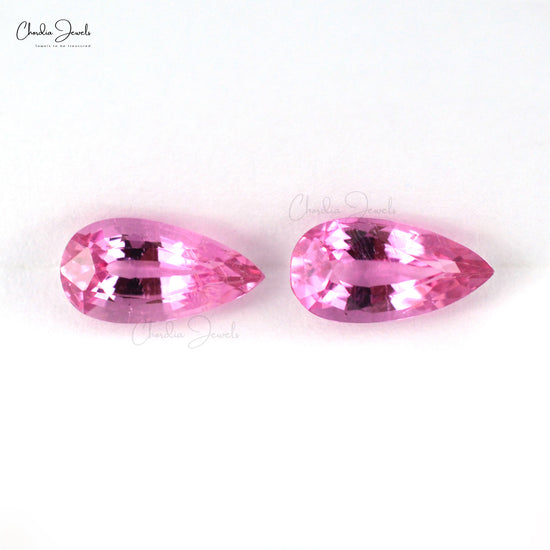 Pink Tourmaline Pear Cut Super Fine Quality 10X5MM Loose Gemstone for Sale, 2 Piece