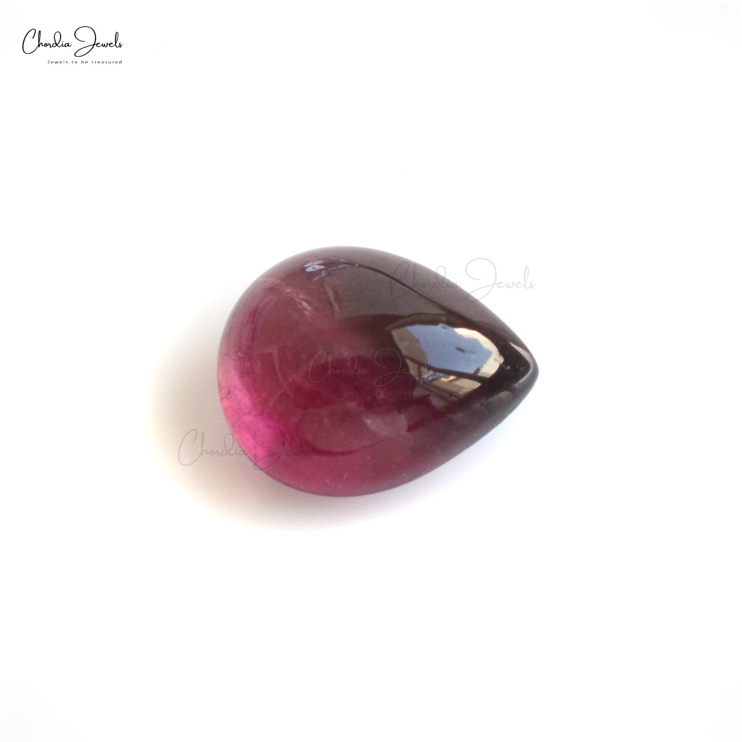 Genuine Pink Tourmaline Pear Cabochon 3.75 Carat Gemstone for Making Jewelry, 1 Piece