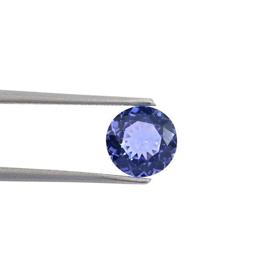 Natural Loose Gemstone Real Tanzanite 1.94 Ct Round Cut Faceted Stone for Jewelry