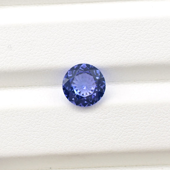 Natural Loose Gemstone Real Tanzanite 1.94 Ct Round Cut Faceted Stone for Jewelry