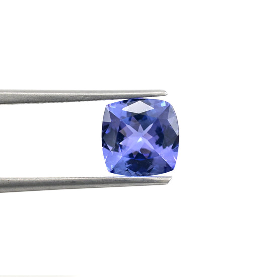 Semi Precious Tanzanite 2.26 Ct Cushion Cut Gemstone for Gold Silver Jewelry Making